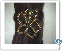 collection 4 studs+strass on shorn mink scraps